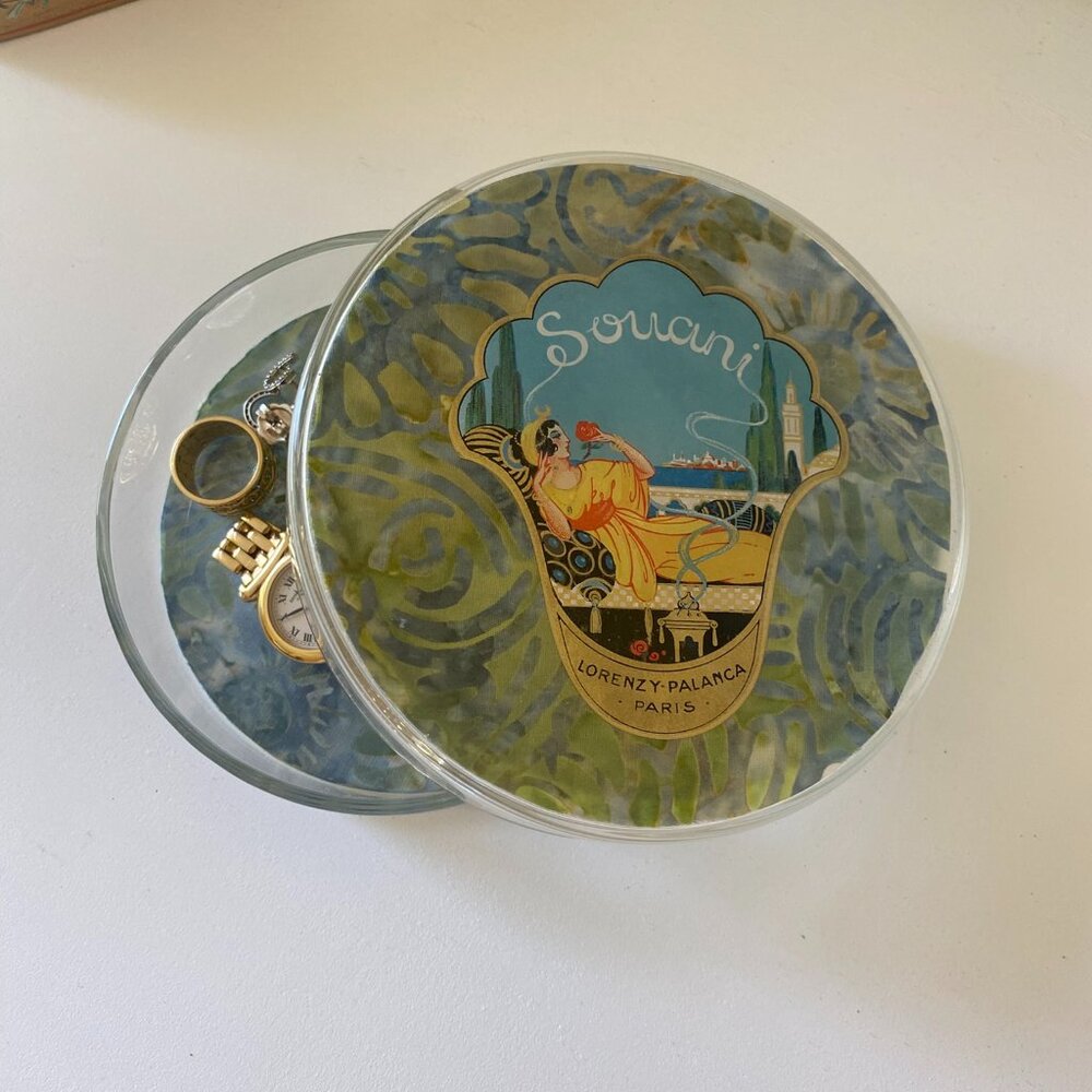 Decoupage Jewelry Box Trinket Box Vanity Tray